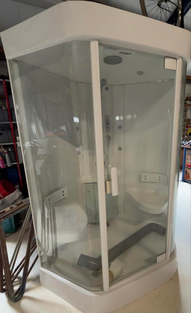 Hansgrohe Cleopatra Stoom Douchecabine - Losstaand, Ophalen, Gebruikt, Glas, Douche