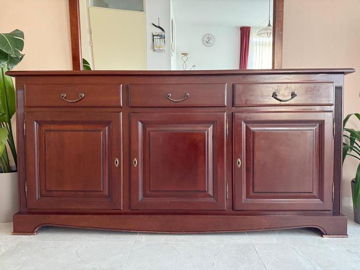 Complete luxe woonkamerset massief kersenhout - Topstaat!, Huis en Inrichting, Complete inboedels, Ophalen