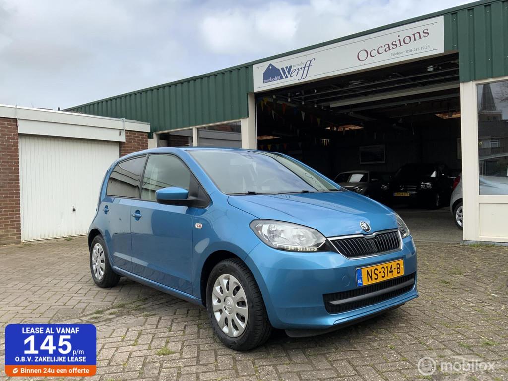 Skoda Citigo 1.0 Greentech Ambition,Cruise,Airco,Extra getin, Voorwielaandrijving, Stof, Gebruikt, Origineel Nederlands