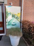 Twee grote tuinposters met Italiaans tafereel, Ophalen, Gebruikt, Meerkleurig, Textiel