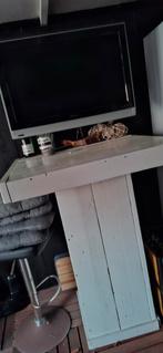 statafel van steigerhout blad 85 x 85 cm  hoogte 115 cm, Ophalen, Rechthoekig, Hout