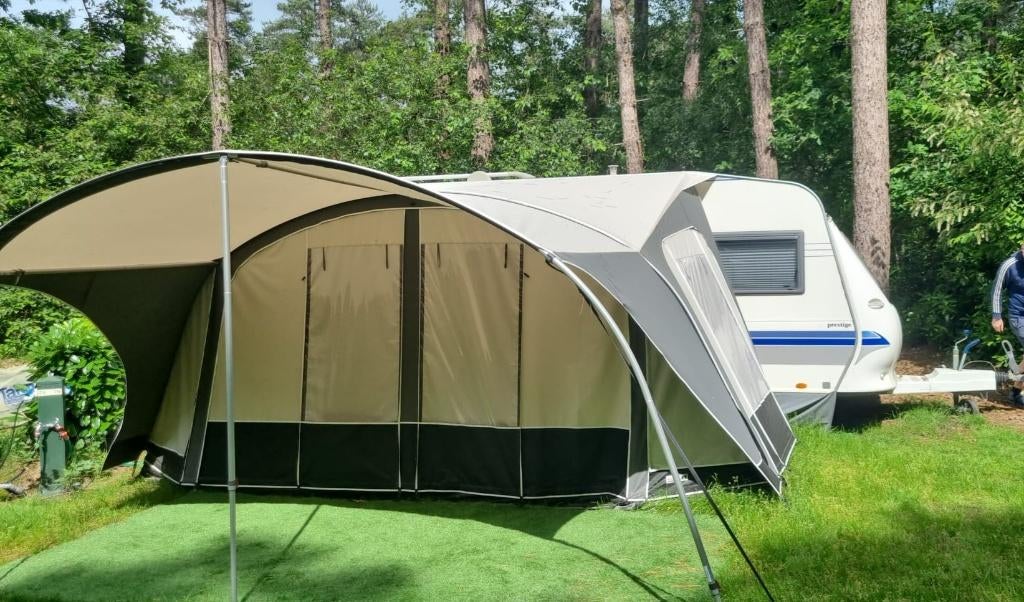 Unico deeltent 500 + dakluifel, Caravans en Kamperen, Voortenten en Luifels, Ophalen, Zo goed als nieuw, Unico Ventura