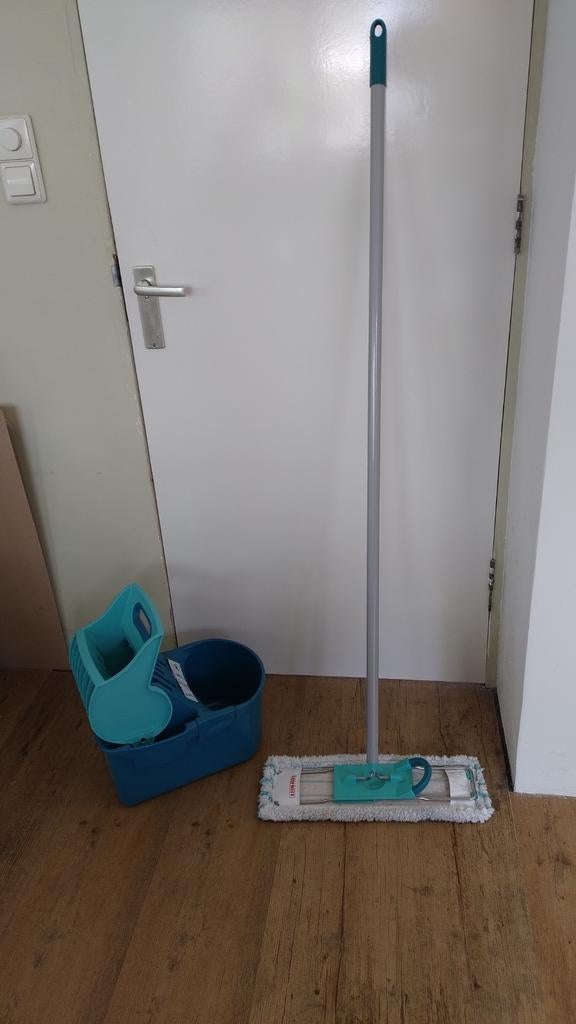 Leifheit dweilsysteem met emmer en pers, Ophalen of Verzenden, Dweilemmer, -bak, of -wagen
