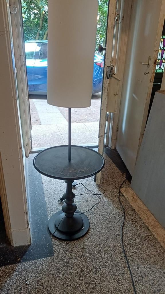 2 Pols Potten tafels met lamp - Metaal ruilen, Huis en Inrichting, Gebruikt, Modern, Industrieel, Ophalen of Verzenden, Minder dan 100 cm