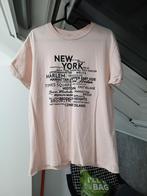 Topshop dames T-shirt New York print maat S/M, Ophalen, Korte mouw, Roze, Topshop