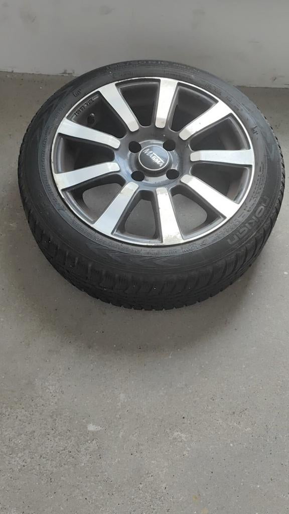Complete set Peugeot 208 autobanden met velgen, Auto-onderdelen, Banden en Velgen, Gebruikt, 16 inch, Banden en Velgen, All Season