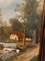 Oud olieverf schilderij. Uit erfenis. Afm. 57 x 42 cm., Antiek en Kunst, Kunst | Schilderijen | Klassiek, Ophalen of Verzenden