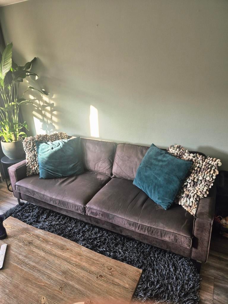 Bankstel met losse stoel, Ophalen, Gebruikt, Leer, Industriël