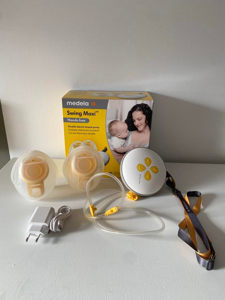 Medela Hands-free dubbele elektrische borstkolf, Ophalen of Verzenden, Zo goed als nieuw, Borstkolf