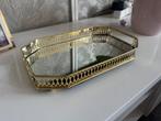 Gouden dienblad met spiegel, decoratief, Huis en Inrichting, Woonaccessoires | Dienbladen, Ophalen of Verzenden, Zo goed als nieuw
