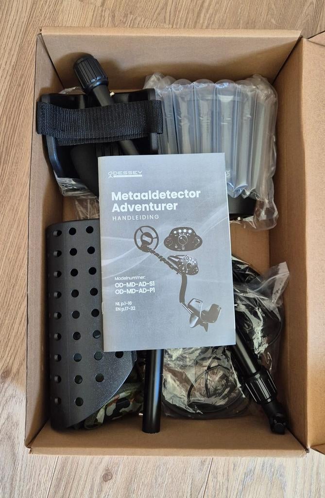 Metaaldetector Adventurer - Nieuwstaat, compleet pakket, Hobby en Vrije tijd, Metaaldetectors, Ophalen of Verzenden, Zo goed als nieuw