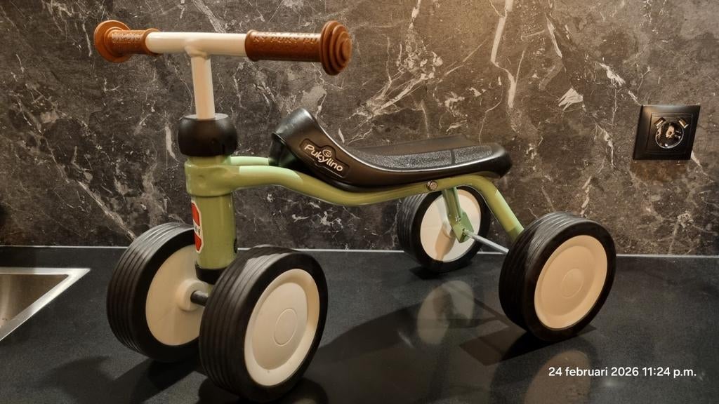 Puky Loopfiets Pukylino Retro Groen - Zo goed als nieuw, Kinderen en Baby's, Speelgoed | Buiten | Voertuigen en Loopfietsen, Ophalen