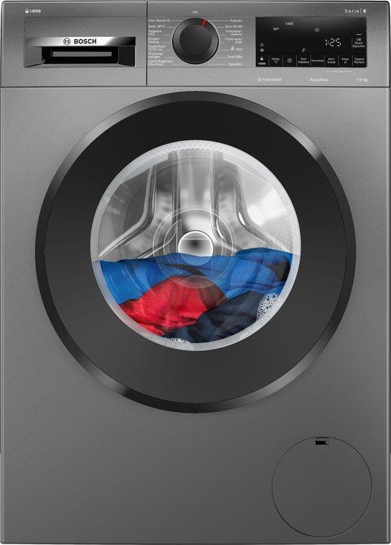 Bosch wasmachine WGG244FNNL Serie 6 met stoom - Grijs, 1200 tot 1600 toeren, Minder dan 85 cm, BSH Huishoudapparaten, 8 tot 10 kg