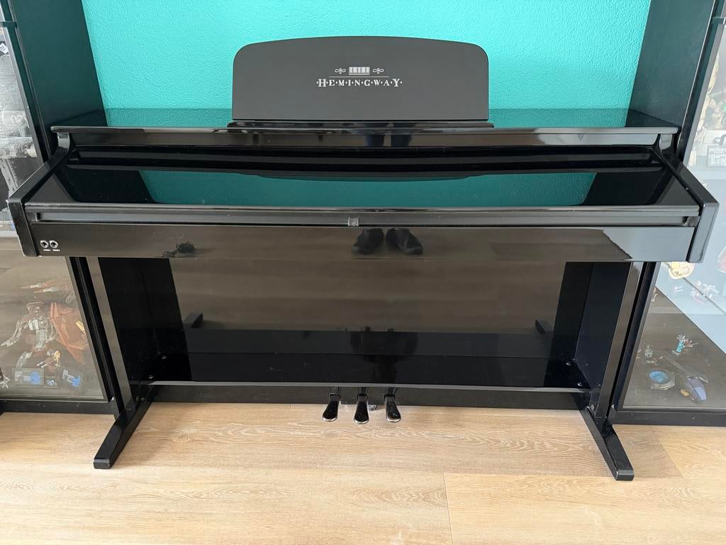 Digitale Piano Hemingway DP-701 Hoogglans Zwart, Ophalen, Gebruikt, Zwart, Digitaal