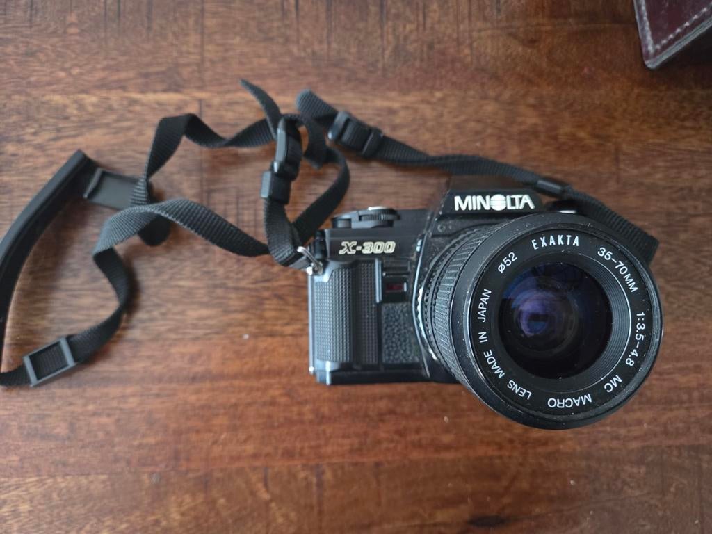 Minolta X-300 analoge camera met lens en tas, Gebruikt, Minolta, Spiegelreflex, Onbekend