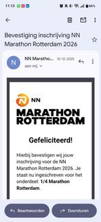 Startbewijs kwart marathon Rotterdam, Eén persoon, Cadeaubon