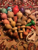 Vintage Houten Tollen Collectie, Ophalen of Verzenden, Gebruikt, Jongen of Meisje