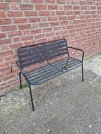 Zwart ijzeren tuinbankje, Ophalen of Verzenden