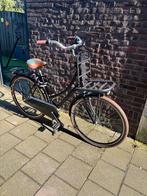 Stevige zwarte transportfiets met voordrager, Fietsen en Brommers, Versnellingen, Ophalen, Overige merken, 53 tot 56 cm