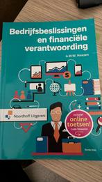 Bedrijfsbeslissingen en financiele verantwoording, Boeken, Economie, Management en Marketing, Ophalen of Verzenden, Zo goed als nieuw