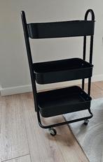 Zwart opbergkastje, Huis en Inrichting, Kasten | Ladekasten, Ophalen, 50 tot 100 cm, Zo goed als nieuw, 3 of 4 laden