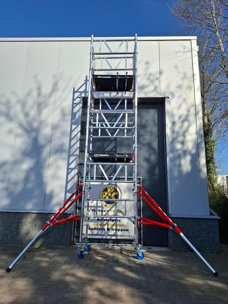 Altrex Mitower rolsteiger 6.2 werkhoogte Fiber-Decks (nieuw), Doe-het-zelf en Verbouw, Steigers, Nieuw, Rolsteiger of Kamersteiger