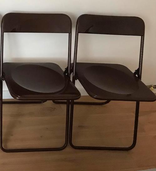 Vintage 2x Italiaans Klapstoelen, Huis en Inrichting, Stoelen, Gebruikt, Twee, Ophalen
