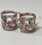 2 Antieke Chinese Rose Porcelain Teacup porselein theekopjes, Ophalen of Verzenden