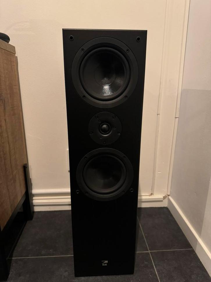 ELAC SLR 100 vloerstaan speakers, Audio, Tv en Foto, Luidsprekers, Zo goed als nieuw, Front, Rear of Stereo speakers, 120 watt of meer
