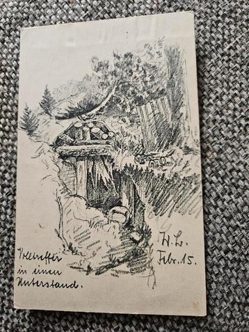 1e WO - Loopgraaf feldpostkarte 1915 beschikbaar voor biedingen