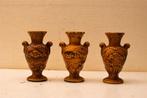 3 stuks bruine vazen 47173, Huis en Inrichting, Woonaccessoires | Vazen, Gebruikt, Overige kleuren, Aardewerk of Porselein, Ophalen of Verzenden