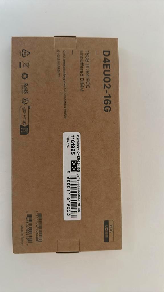 Synology D4EU02-16G, Computers en Software, RAM geheugen, Nieuw, Server, 16 GB, DDR4, Ophalen