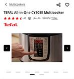 TEFAL All-in-One CY505E Multicooker, Ophalen of Verzenden, Timer, Nieuw