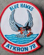 Zeldzame Blue Hawks ATKRON 72 Patch, A-6 Intruder, Ophalen of Verzenden, Zo goed als nieuw, Patch, Badge of Embleem