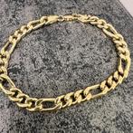 14 karaats gouden armband figaro schakel nieuw, Ophalen of Verzenden, Zo goed als nieuw, Goud