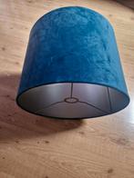 Lampenkap blauw velvet velours, Huis en Inrichting, Lampen | Lampenkappen, Ophalen, 25 tot 50 cm, Blauw, Rond