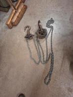 Tk antieke vintage kettingtakel takel., Ophalen, Gebruikt