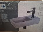 Design Beton Fontein - Nieuw in Verpakking!, Ophalen, Nieuw, Steen, Wastafel