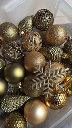 Goud groen kerstballen incl opbergbak, Diversen, Kerst, Ophalen, Zo goed als nieuw