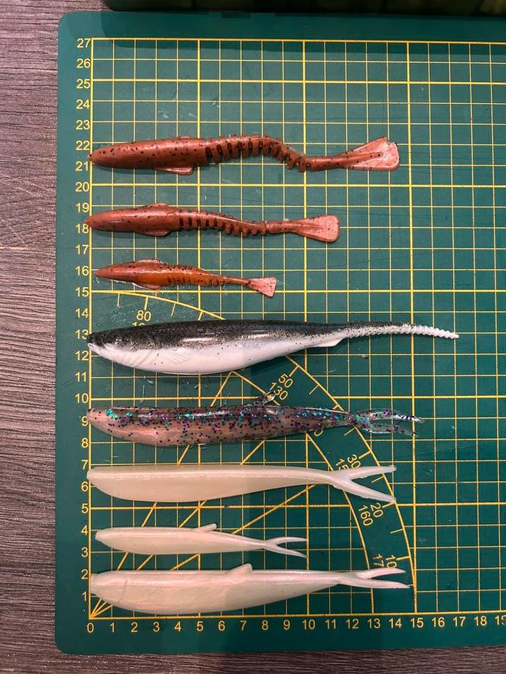 Diverse shad van 8.5/10/11.5/14/15/17 cm te koop., Watersport en Boten, Hengelsport | Roofvissen, Nieuw, Werphengel, Ophalen of Verzenden