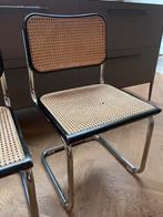 Ter restauratie: 4 Thonet Cesca stoelen met kapotte webbing, Huis en Inrichting, Stoelen, Ophalen, Gebruikt, Zwart, Riet of Rotan