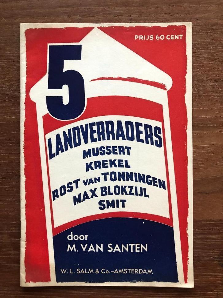 NSB 5 Landverraders: Mussert, Krekel, Rost van Tonningen,, Boeken, Oorlog en Militair, Gelezen, Overige onderwerpen, Tweede Wereldoorlog