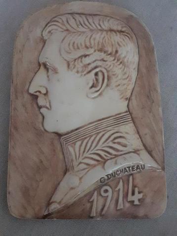 Plaquette koning "Albert I" van België 1914 beschikbaar voor biedingen