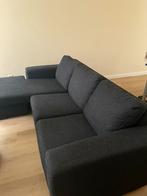 Bank 3 zits donkergrijs zwart, Ophalen, Gebruikt, Driepersoons, 200 tot 250 cm