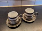 2 vintage tin / porseleine espressokopjes, Antiek en Kunst, Antiek | Servies compleet, Ophalen of Verzenden