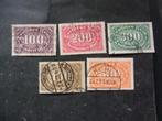 Duitse Rijk serie 219-223 Gestempeld., Ophalen of Verzenden, Overige periodes, Gestempeld