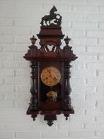 Antieke Junghans Wandklok met Paardenbeeld, Antiek en Kunst, Ophalen of Verzenden