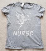 Tshirt grijs maat s kinder geneeskunde verpleging supernurse, Gedragen, Grijs, Maat 38/40 (M), Korte mouw