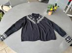Zwart / witte Eksept blouse, maat L, Verzenden, Zwart, Maat 42/44 (L), Zo goed als nieuw