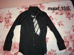 Zwart overhemd met stropdas, Ophalen of Verzenden, Zo goed als nieuw, Jongen, Overhemd of Blouse